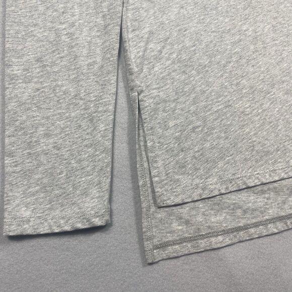 Theory Womens Gray Pima Cotton Long Sleeve Tee Shirt Sz M Made in Peru Basic - Picture 4 of 9
